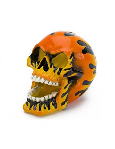 Flamming Skull Orange